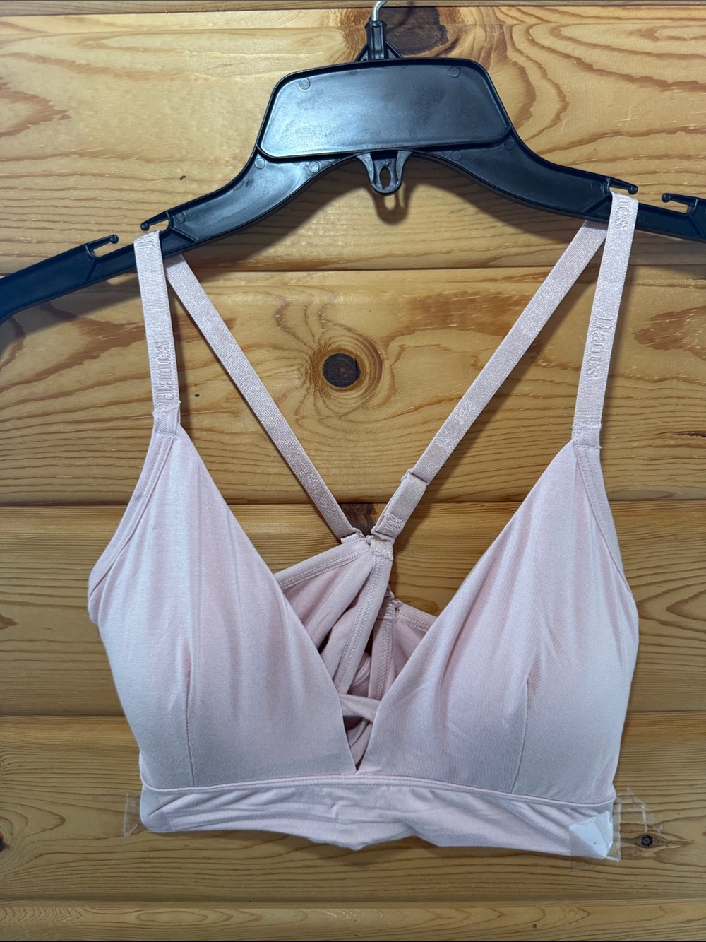 Hanes Light Pink Strappy Bralette XL NWOT